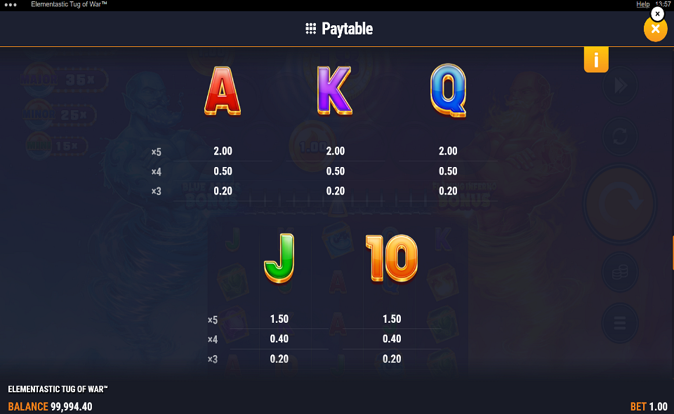 elementastic tug of war paytable 3