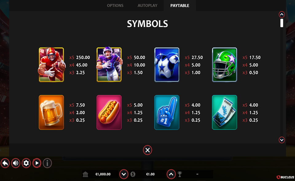 field of victory paytable