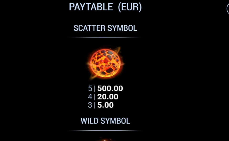 fiery slots cash mesh link paytable 1