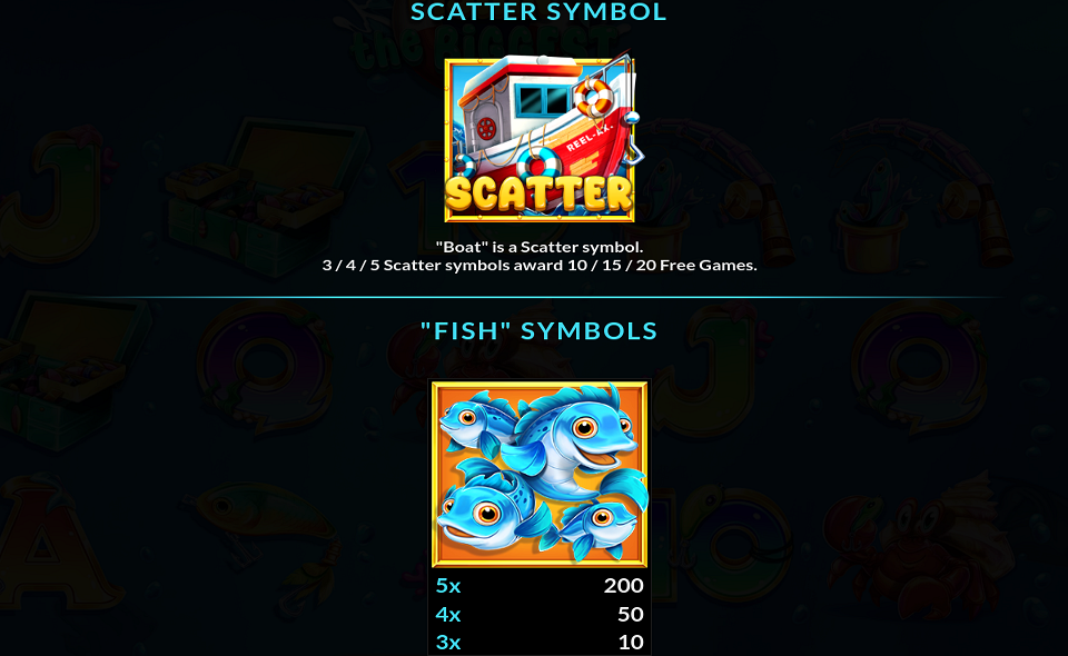 fishin the biggest paytable 1