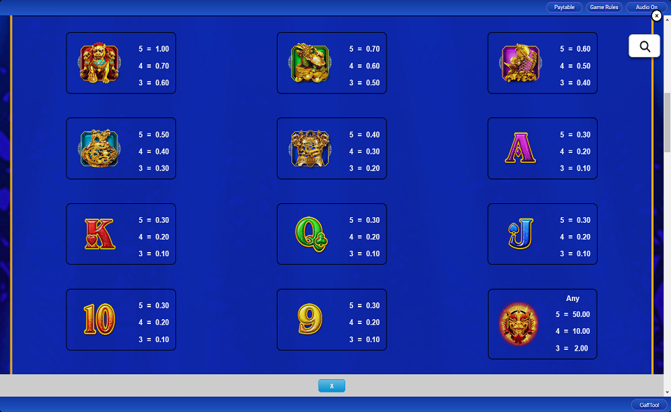 fortune coin fever spins paytable