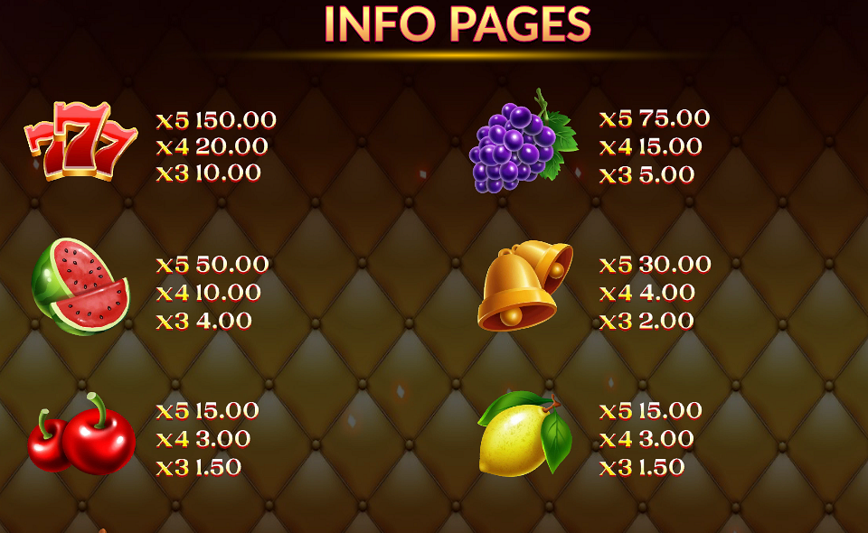 fortune crown gold gift paytable 2