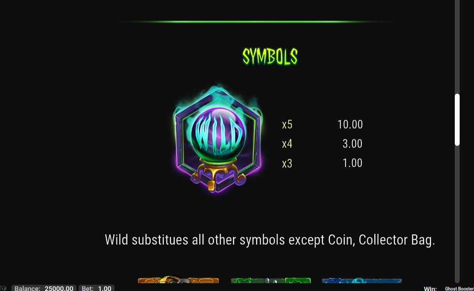 ghost booster go guaranteed paytable 1