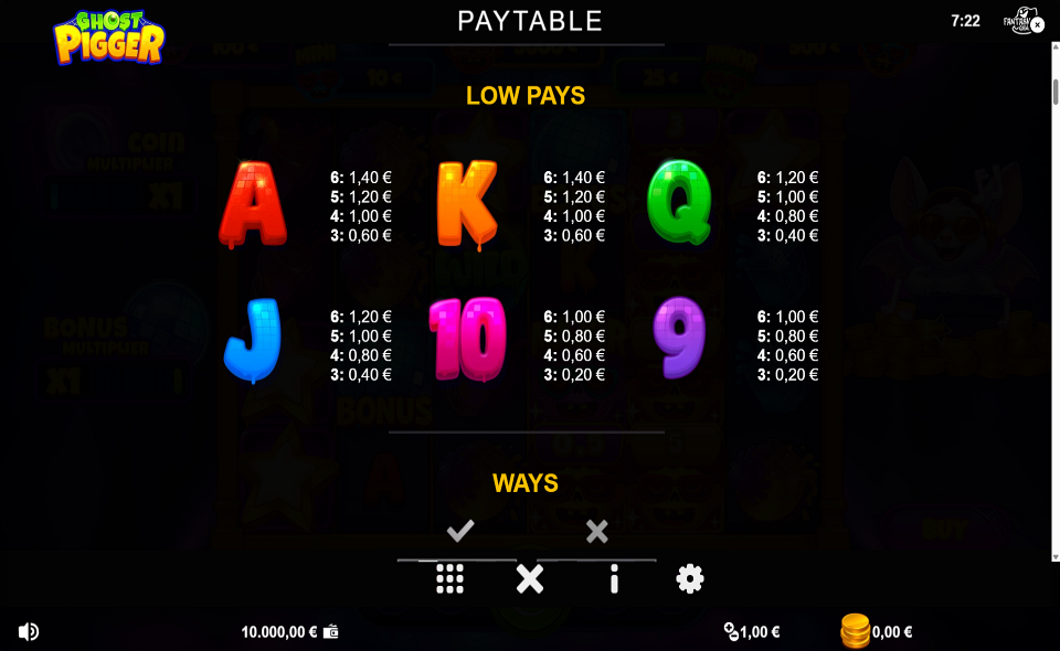 ghost pigger paytable 2
