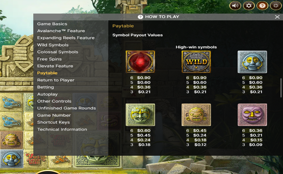 gonzos quest 2 paytable 1