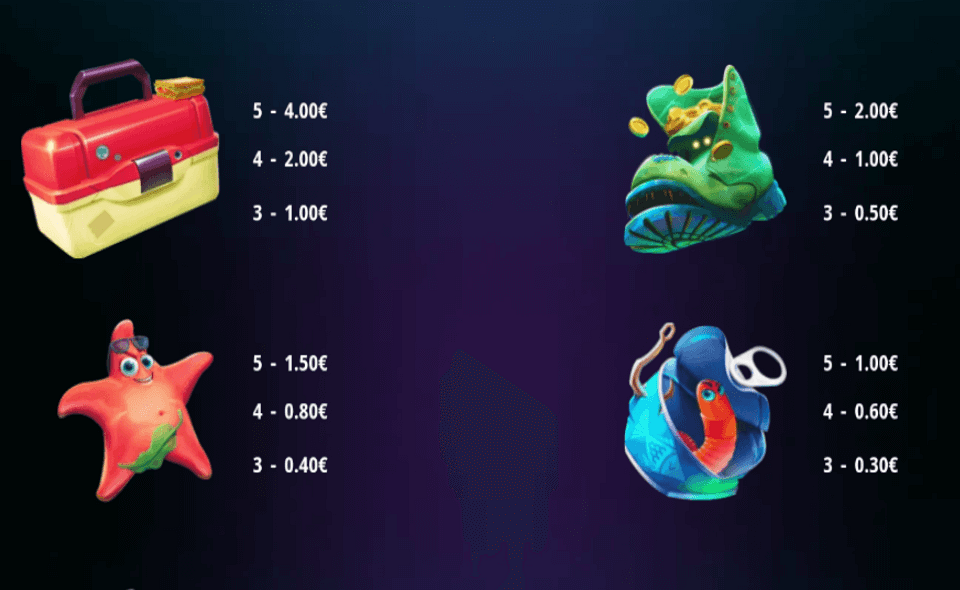 gus goes fishin paytable