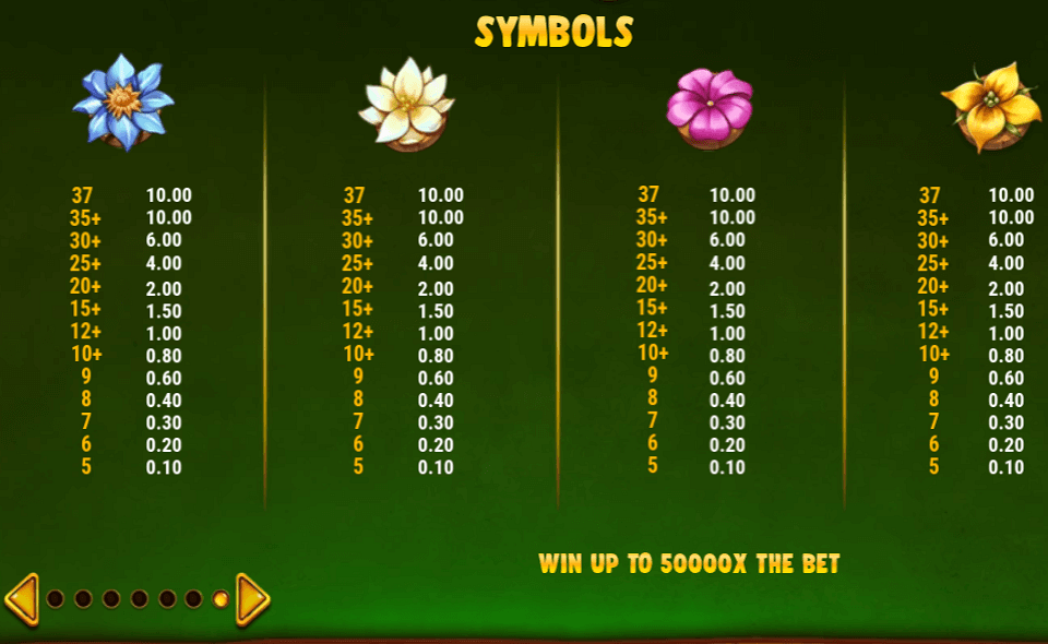 honey rush 100 paytable 2
