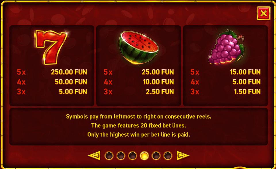 hot slot 777 coins paytable1