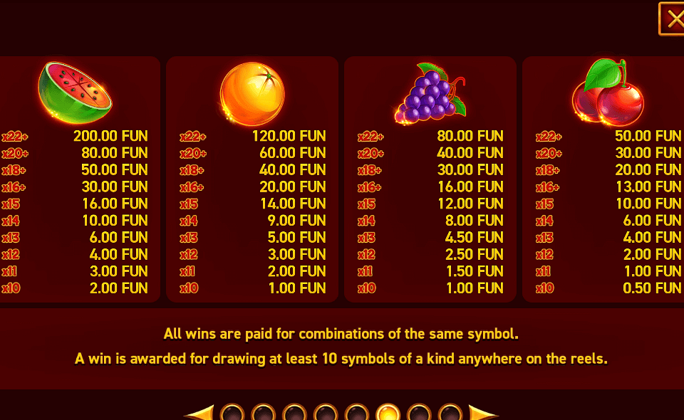hot slot magic pearls paytable 1