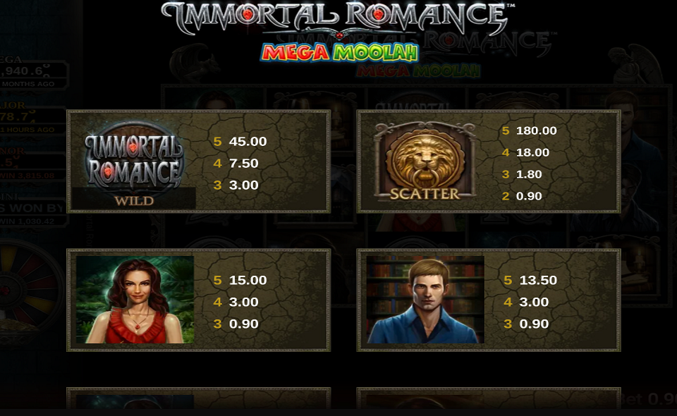 immortal romance mega moolah paytable 1