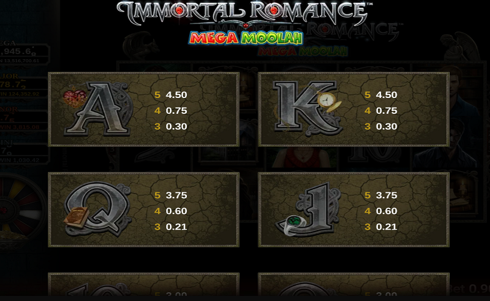 immortal romance mega moolah paytable 3