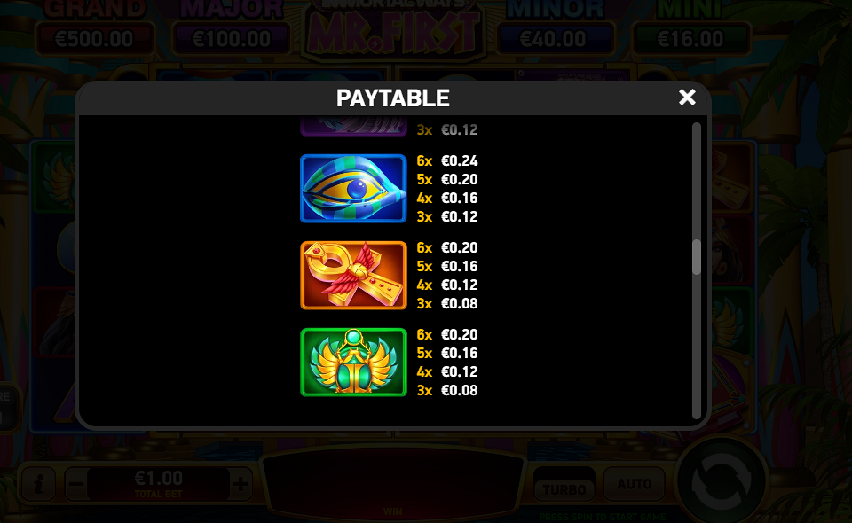 immortal ways mr first paytable 2