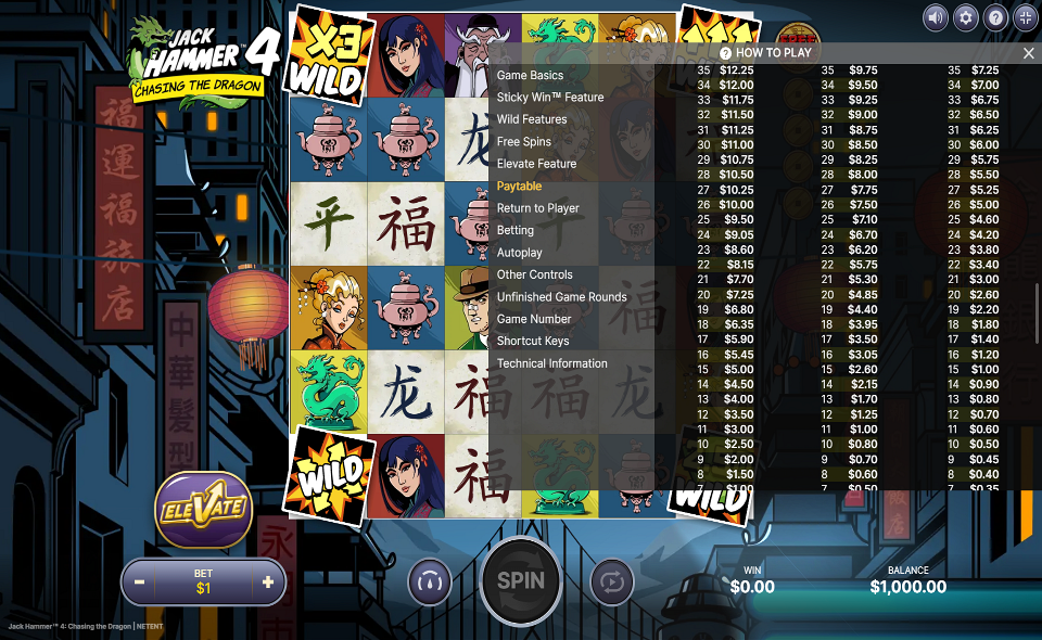 jack hammer 4 chasing the dragon paytable 4