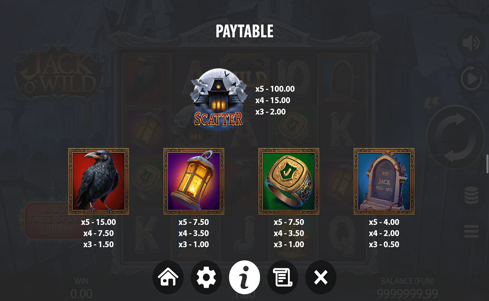 jack o wild paytable 2