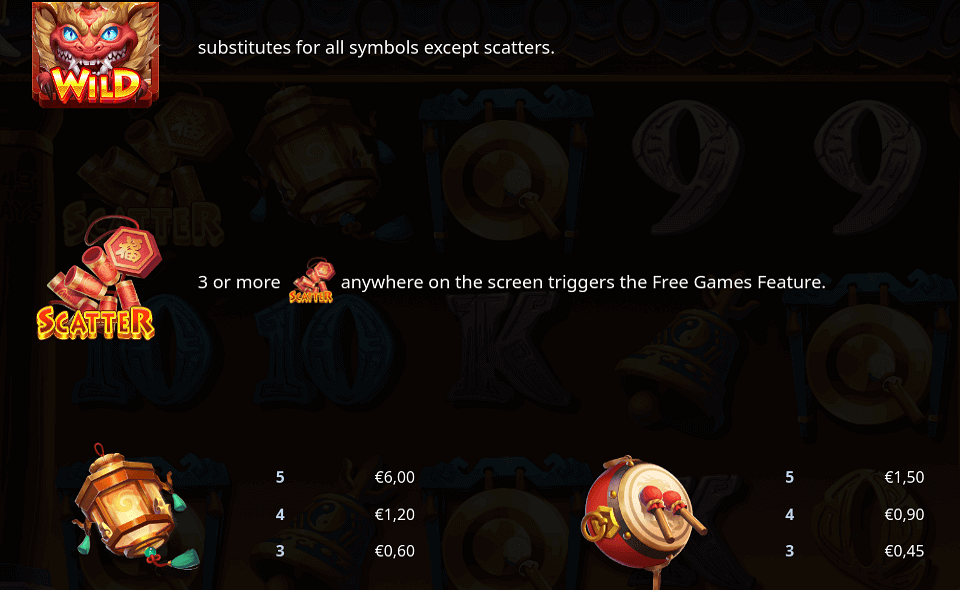 legendary battle of the nian paytable 1