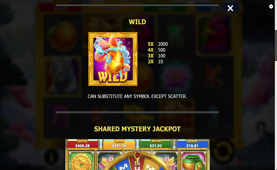 lucky koi waters paytable 2