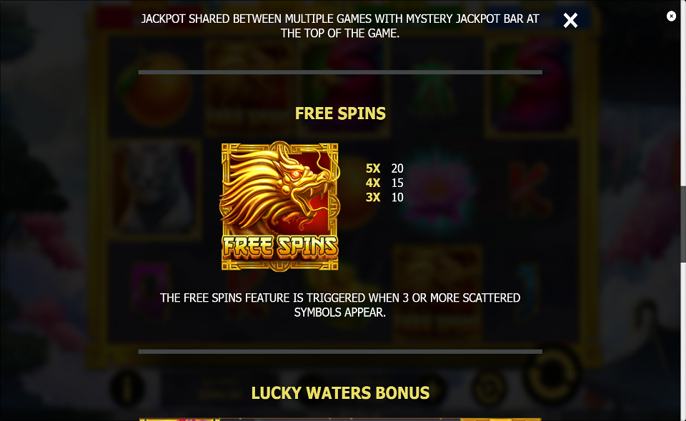 lucky koi waters paytable 3