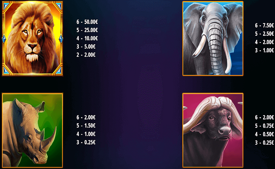 majestic megaways paytable 1