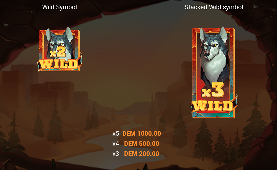 majestic wolf paytable 2