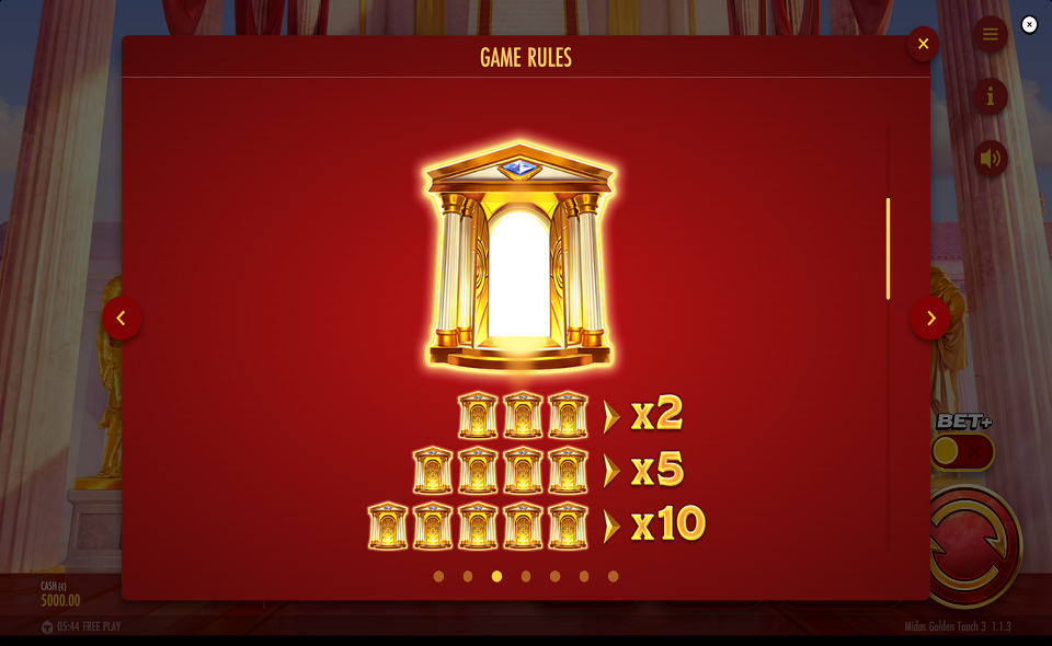 midas golden touch 3 paytable 1
