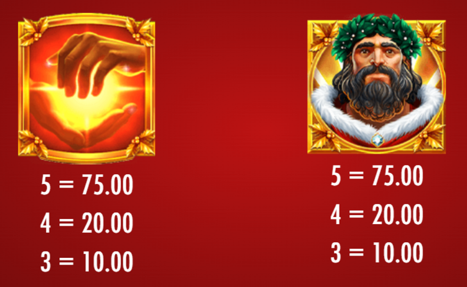 midas golden touch christmas edition paytable 1