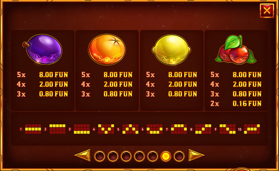 mighty crown legacy of mars paytable 2