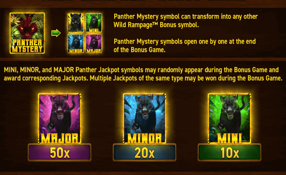 mighty wild panther paytable2