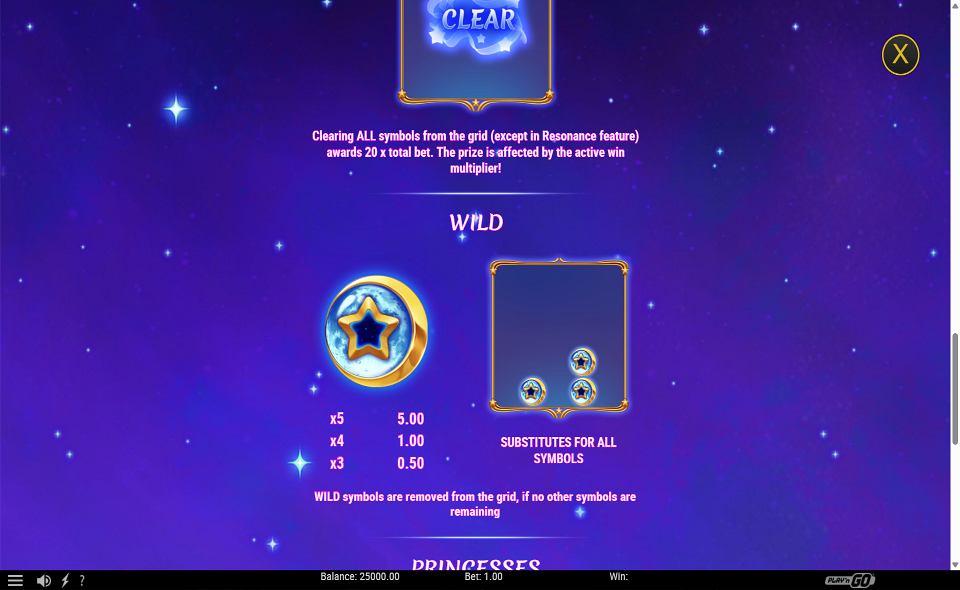 moon princess stargazing paytable 1