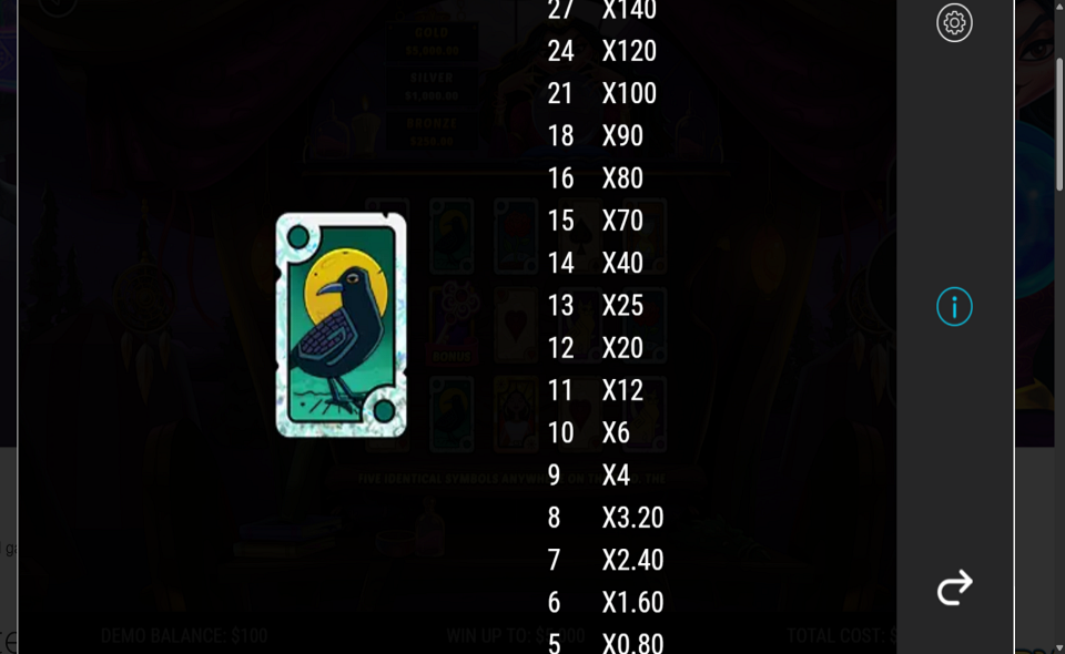 mystery fortune paytable 3