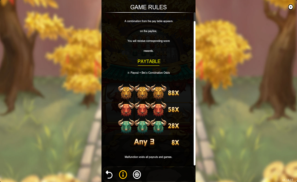 niu zhuan qian kun paytable