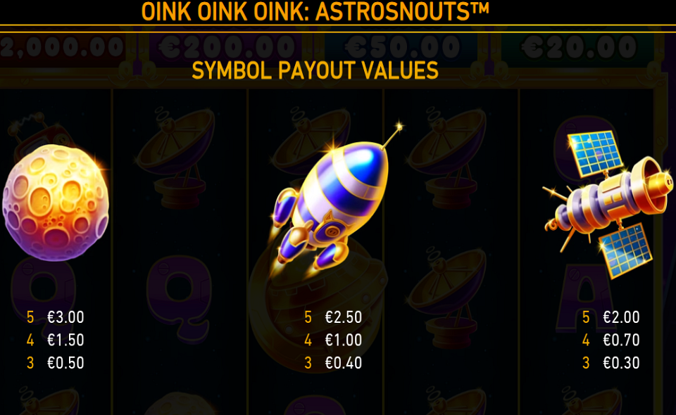 Play Oink Oink Oink AstroSnouts by Playtech - Free Demo