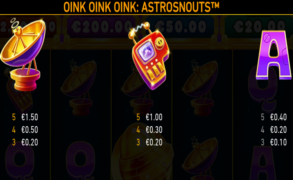 Play Oink Oink Oink AstroSnouts by Playtech - Free Demo
