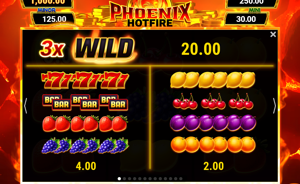 Play Phoenix Hotfire Hold and Win 3x3 by Novomatic - Free Demo