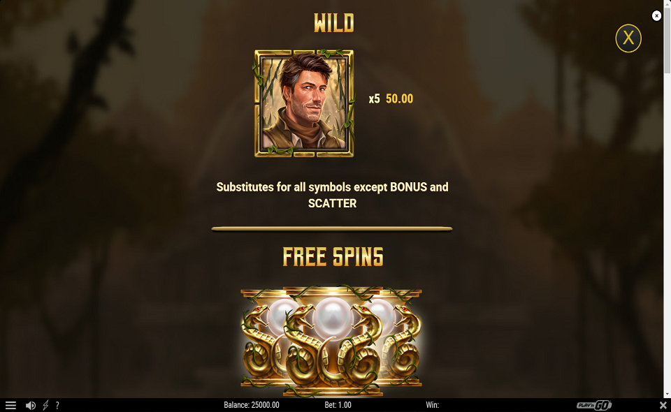 rich wilde and the pearls of vishnu paytable 1