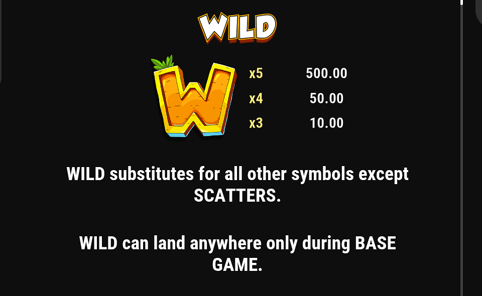 rowdy rabbits collect and win paytable 1