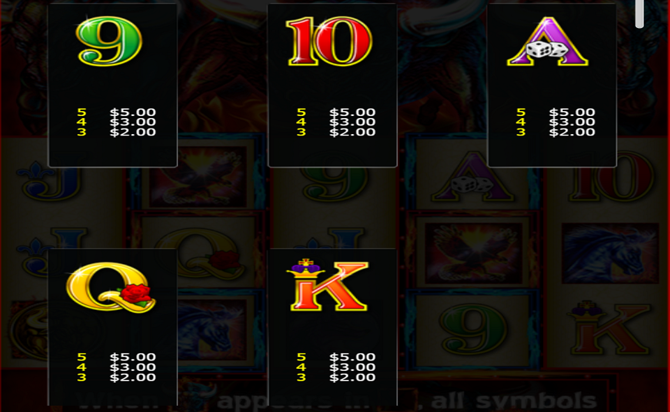 rumble rumble paytable2