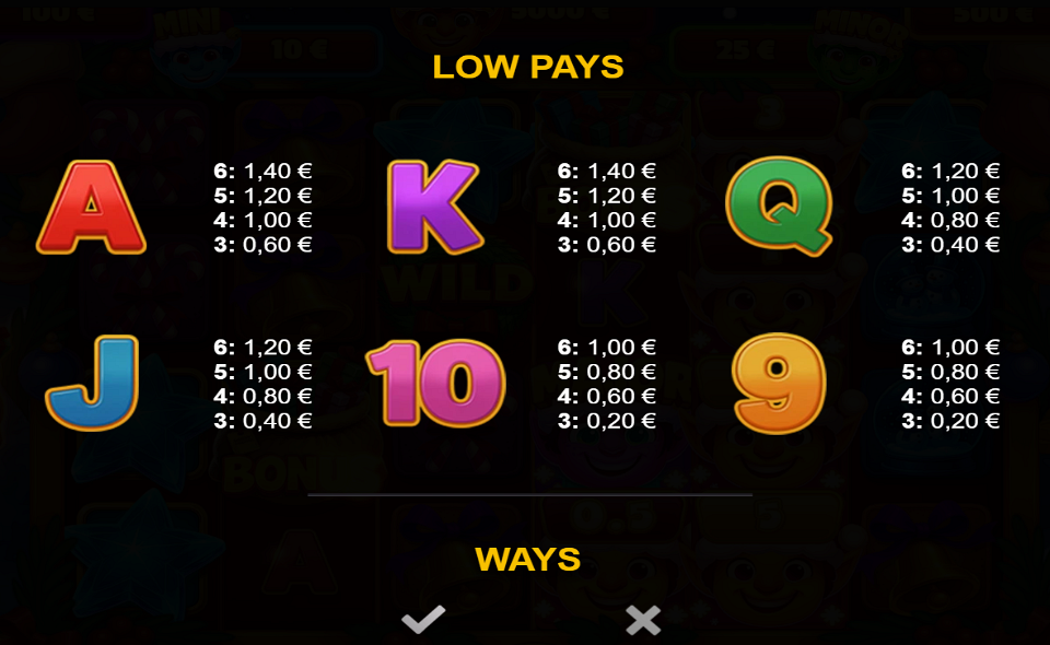 santa pigger paytable 2