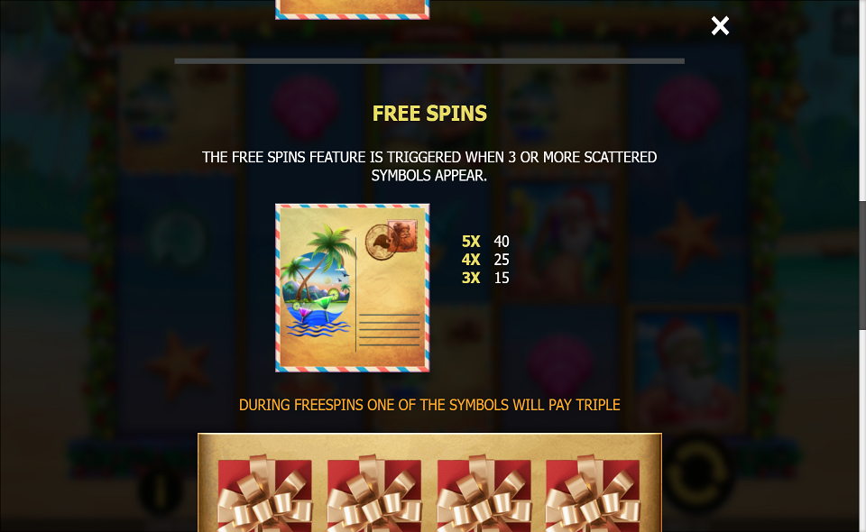 santa summers paytable 3