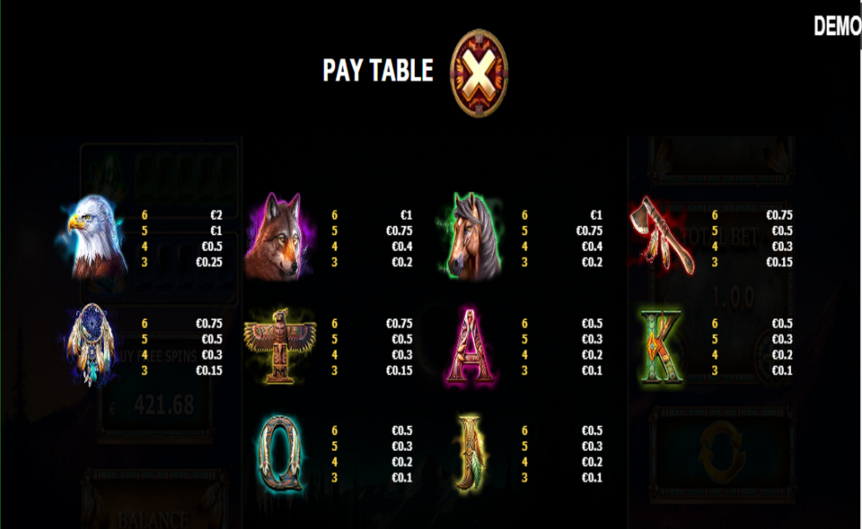 shaman song paytable