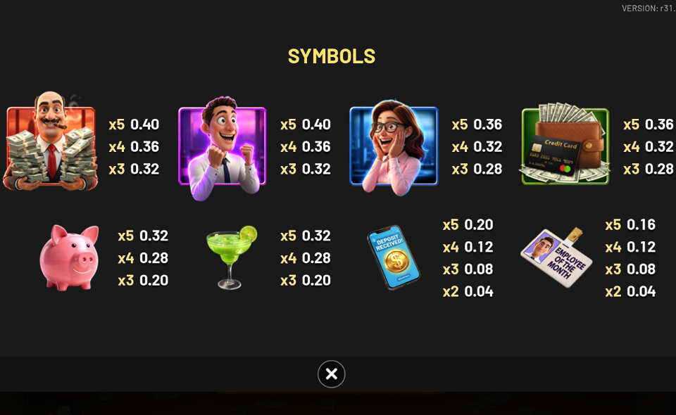 the bonus day paytable