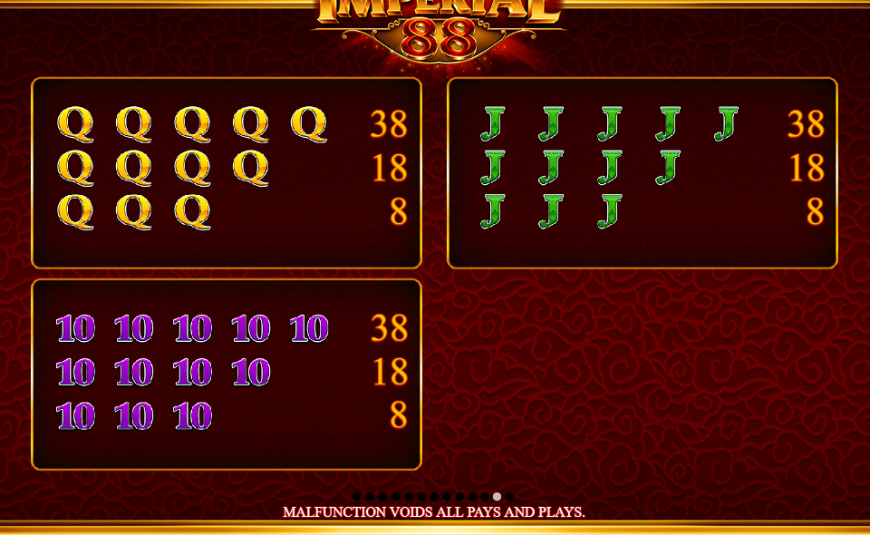 tiger lord imperial 88 paytable 3