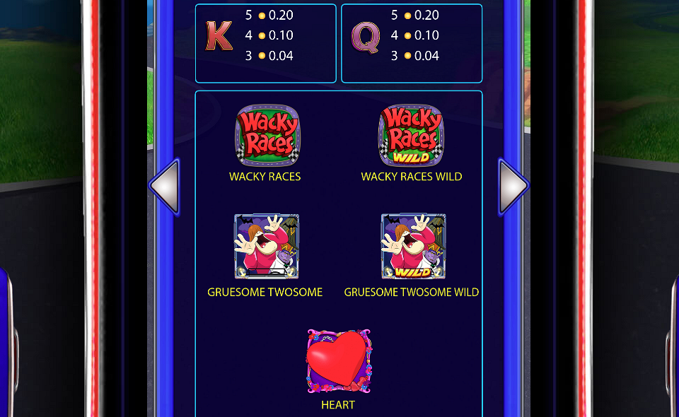 wacky races paytable 3