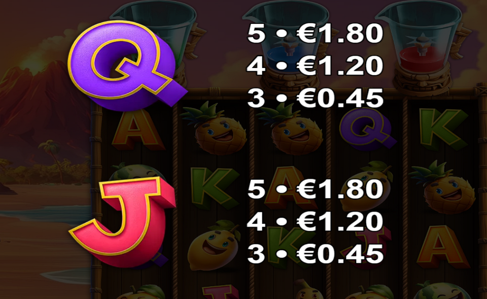 what the fruit paytable 5