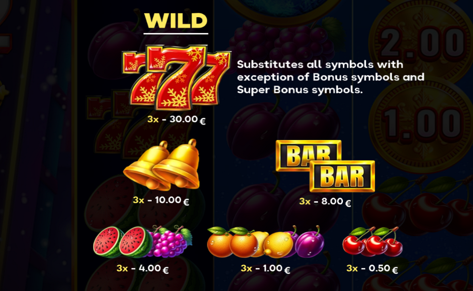 xmas coins 2 ultimate running wins paytable 1