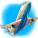 hangovers and holidays plane symbol icon