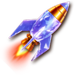 hot rocket 5x 3x 2x scatter symbol icon