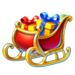 santas sleigh workshop scatter symbol icon