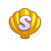 shark and spark hold and win scatter symbol icon
