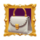101 diamonds gold handbag symbol icon