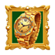 101 diamonds gold watch symbol icon